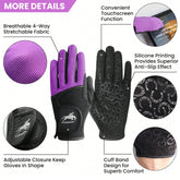 FINGER TEN Horse Riding Gloves For Women Equestrian Ride 1 Pair, Autumn Summer Comfortable Breathable Grip